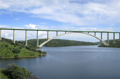 Puente AVE sobre río Almonte